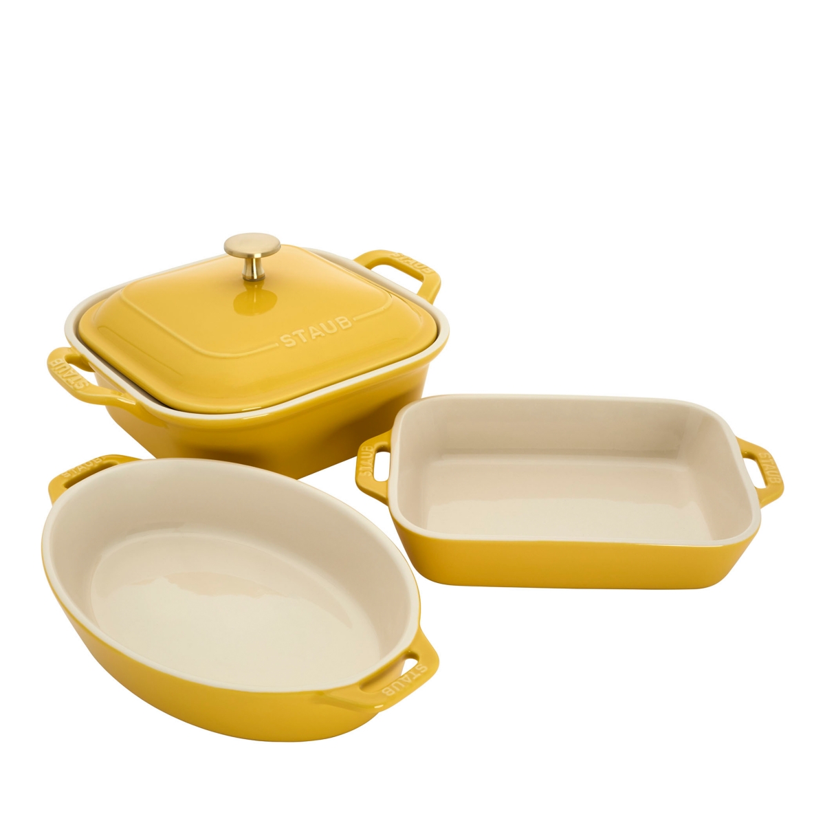 Staub Ceramics 4-pc Mixed Baking Dish Set - Yellow