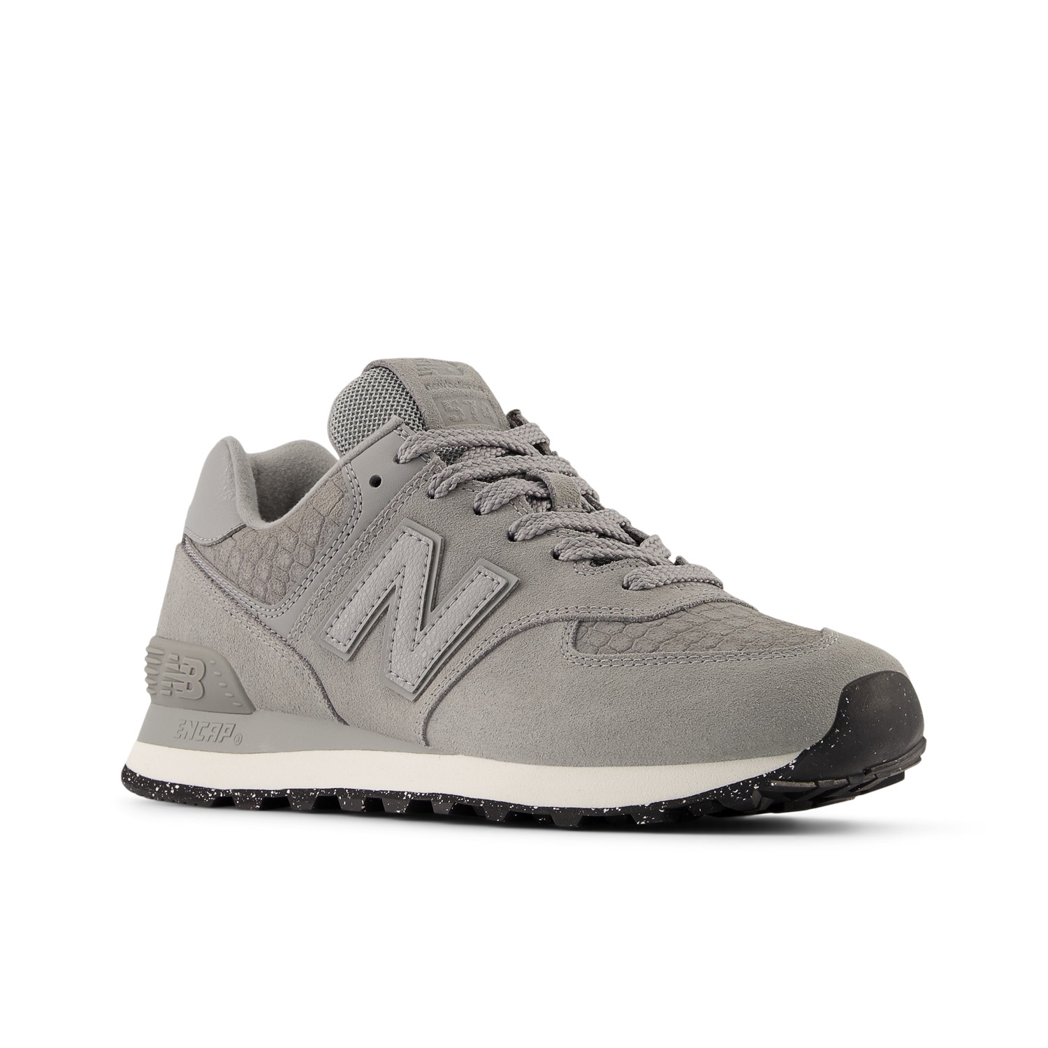 Sneaker NEW BALANCE "WL574", Damen, Gr. 38, artic grau, m, Leder, Schuhe Sneaker