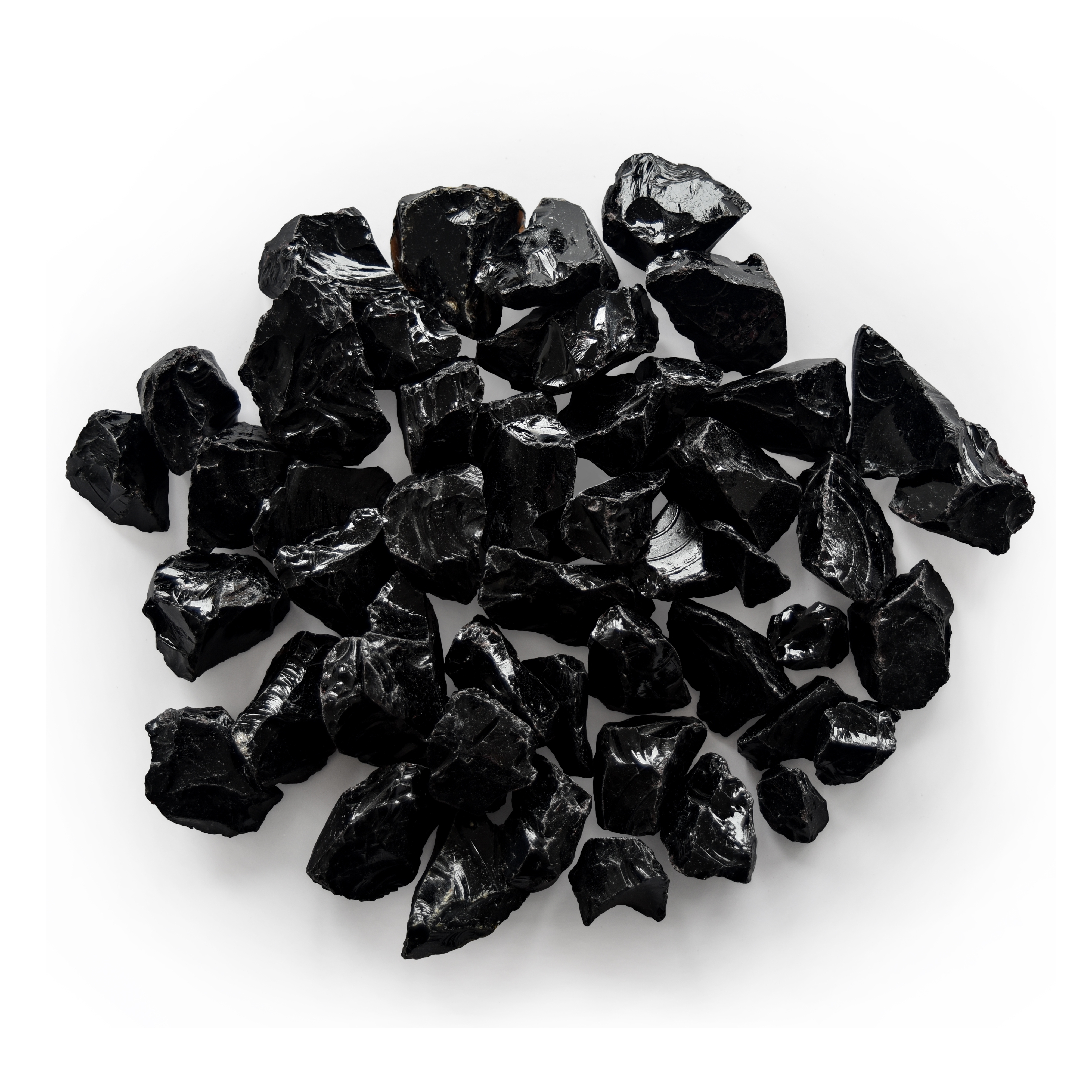 Noble Flame crushed glass: black darkness / Saphirschwarz [dekoratives crushed glass]: ELLASON 1830 Image