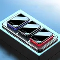 Mini Power Bank da 20000 mAh Batteria portatile a ricarica rapida con display digitale Doppie porte USB compatibili con iPhone Samsung