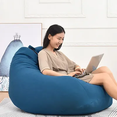 Durable Comfortable Bean Bag Chair Sofa Cover Washable Breathable Lazy Sofa Cover Soft Removable Puff Couch Cover Kids