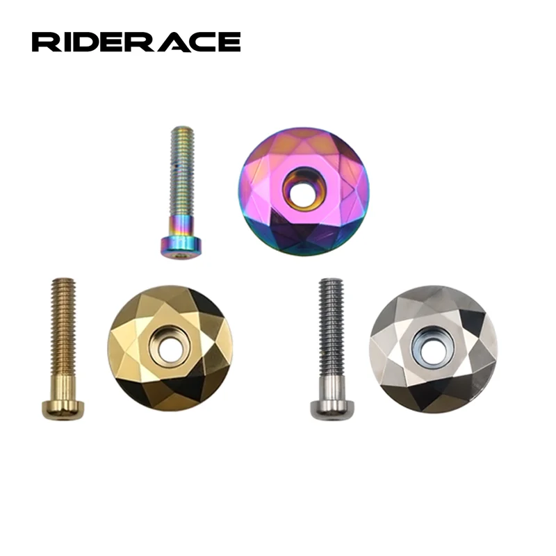 Attacco manubrio per bicicletta tappo superiore in lega di alluminio colore arcobaleno MTB attacco manubrio per bici accessori per ciclismo per tubo testa forcella da 28.6mm