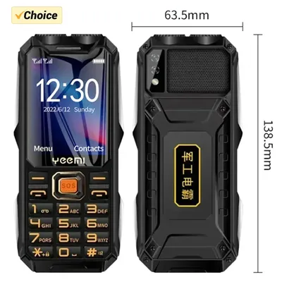 YEEMI Q8 GSM 2G Rugged Phone Big Battery Dual Flashlight 2.6 inches HD Screen Dual SIM Mobile Phone Large Button Cellphone SOS