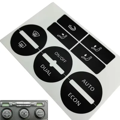 Stickers AC Window Climate Worn Peeling Buttons Repair Sticker For VW GOLF Mk5 PASSAT AC Control Button Decals Auto Accessories