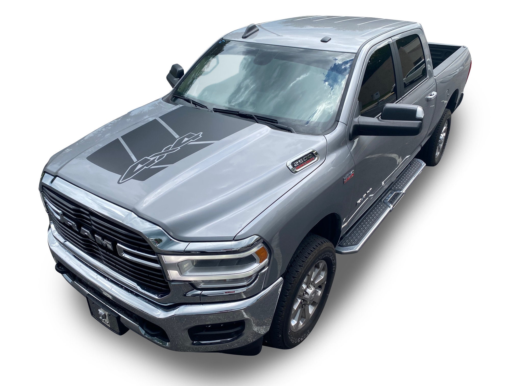 Adatto per Ram 2500 e 1500 Hood Walker Graphics Vinile Auto Stripes 3M Decalcomanie e adesivi Anni 2019-2023