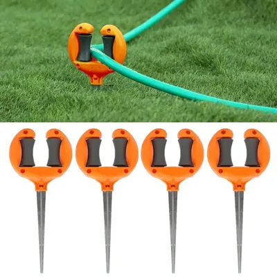 Hose Guide Spike Garden Hose Holder with Rollers Ground Insert Hose Guide Flower Beds Protects Plants for Accurate Watering