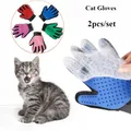 2 pezzi toelettatura per cani guanti per la depilazione dell'animale domestico pettine gatti massaggio bagno pulizia prodotti di bellezza bagno cani forniture forniture per la casa giardino