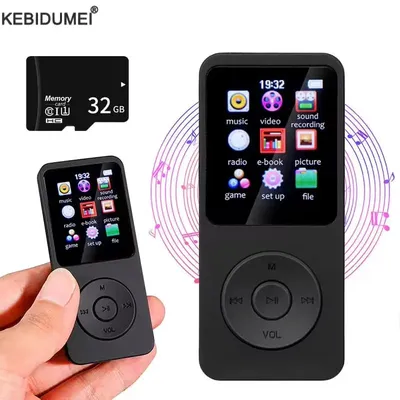 MP3-Player, tragbarer Musik-Player, Bluetooth 5.4, Musik-Stereo-Player, 1,8 Zoll Bildschirm, unterstützt FM-Radio, E-Book-Aufnahme