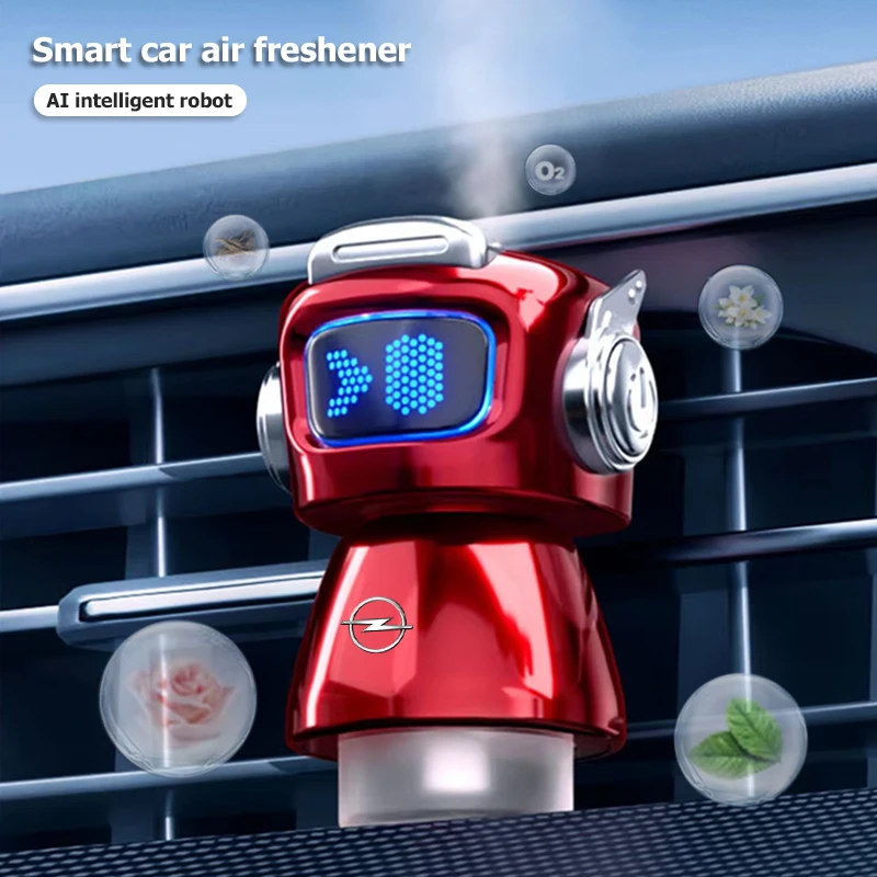 Smart Auto Lufterfrischer AI Roboter Wiederaufladbare Parfüm Diffusor Für Opel OPC Astra Grandland Corsa Mokka Frontera Insignia Zafira Image