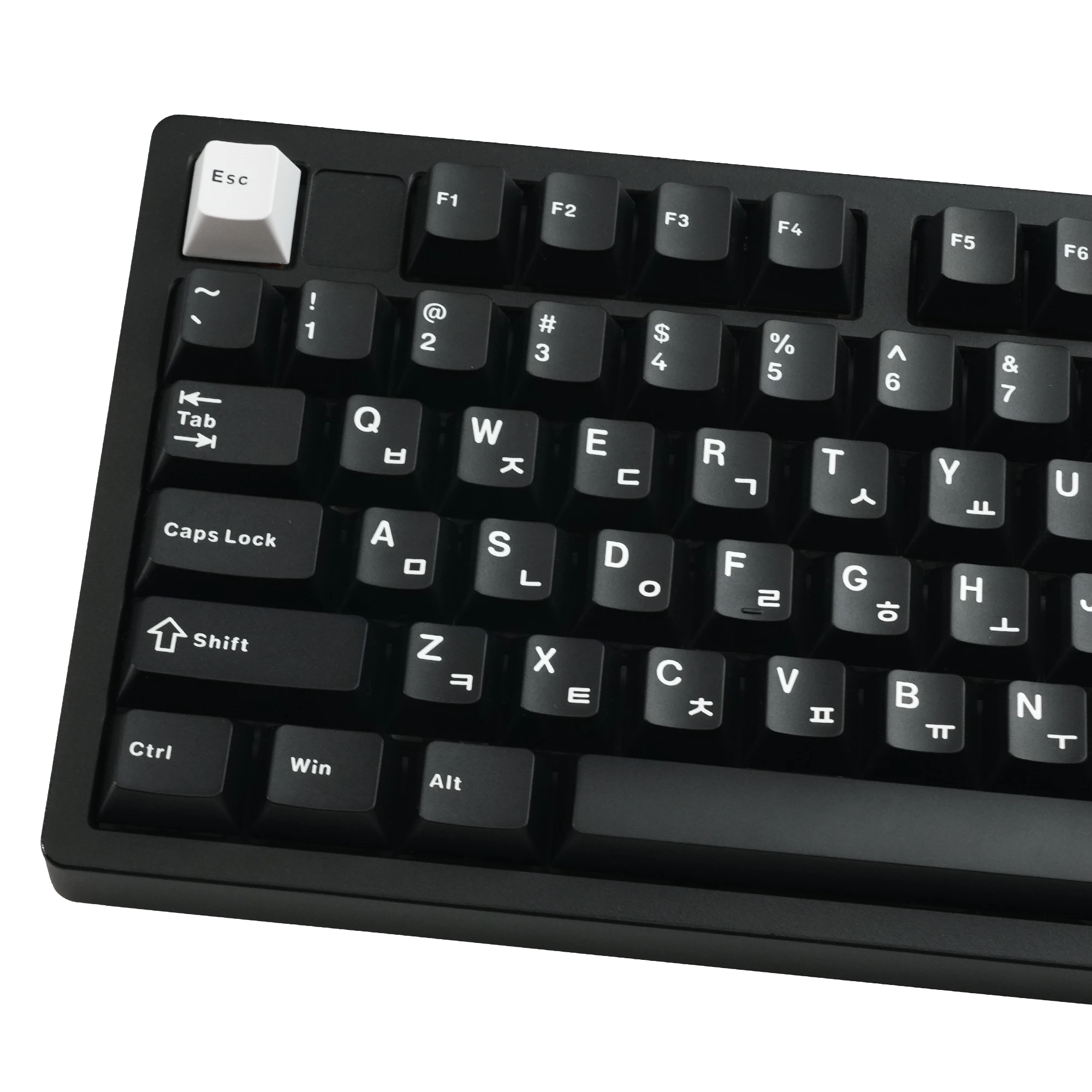 XVX Schwarze Tastenkappen Cherry Profile PBT-Tastenkappe Double Shot Koreanische Tastenkappe für mechanische Gaming-Tastatur 133 Tasten Image