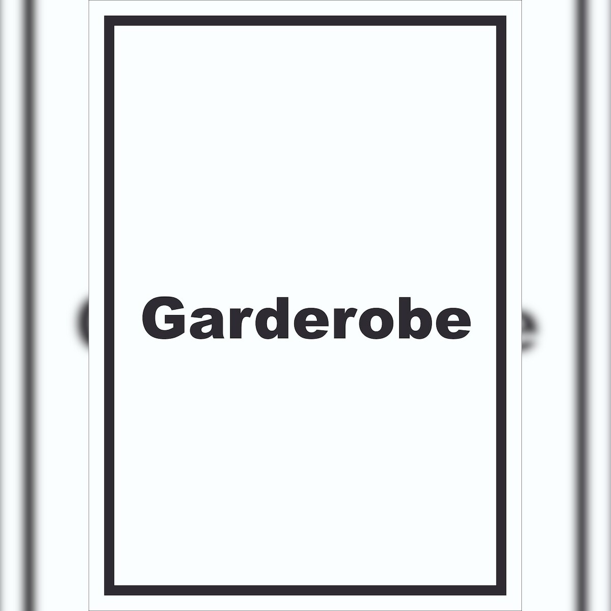 HB-Druck Garderobe Schild mit Text Kleidung aufbewahren hochkant A3 (297x420mm) Image
