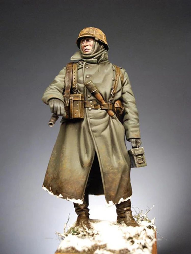 1/16 alter Mann Offiziersständer Harzfigur Modellbausätze Miniatur gk Demontage unbemalt Image