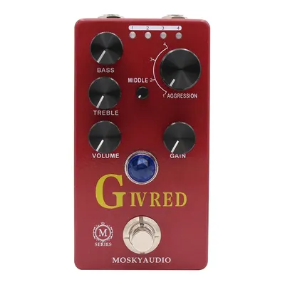 Mosky G IV Red Distortion/Overdrive/Preamp Pedal True Bypass, Effekt pedal für E-Gitarre