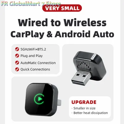 2in1 Wireless CarPlay Dongle Drahtlose Android Auto Adapter AI Smart Box Auto Intelligente Systeme Für Auto Mit Wired CarPlay