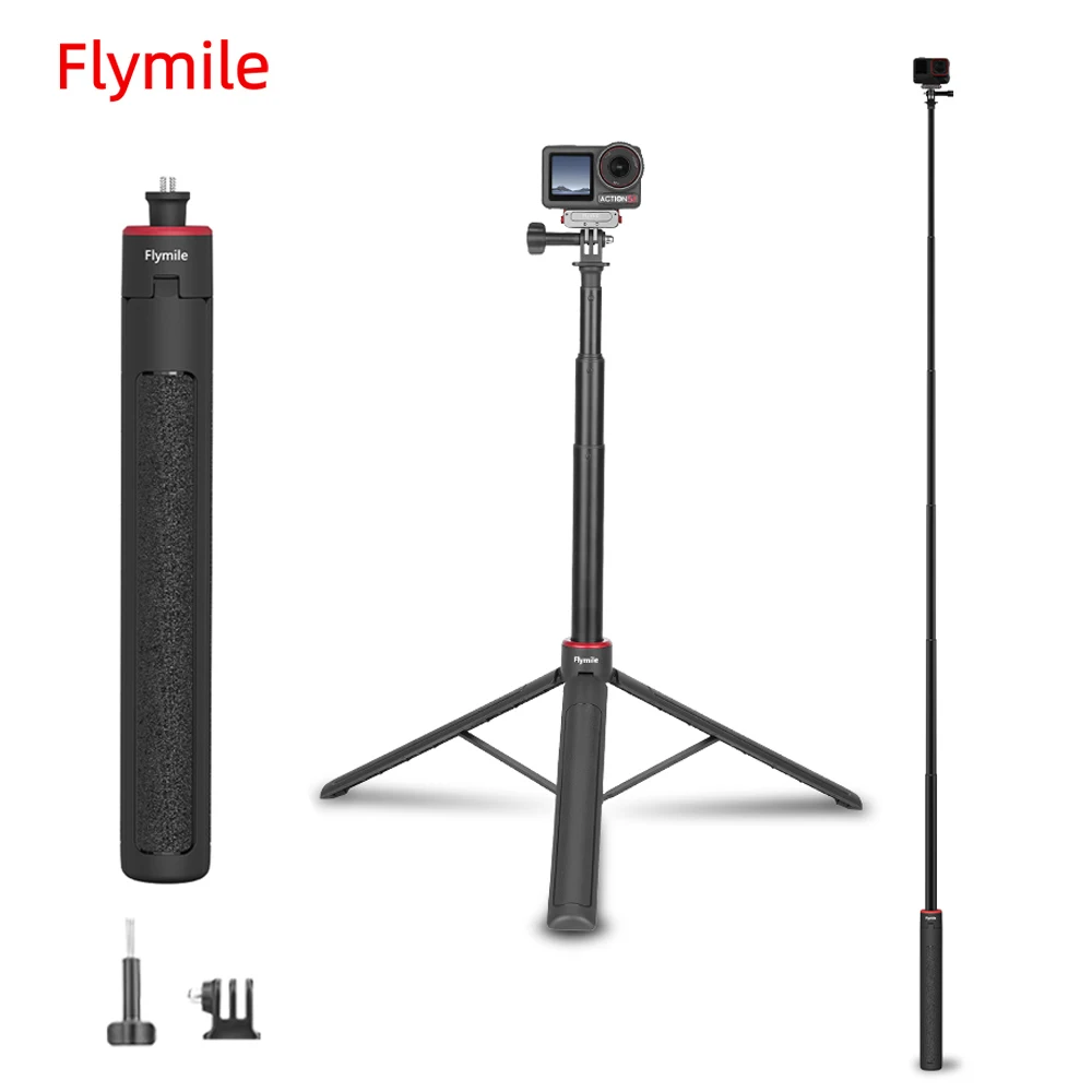 Flymile Action 5 Pro Stativ Verstellbarer Selfie-Stick Langer Handgriff Vlgo Reisestativ für DJI OSMO Action 5/Action 4 Zubehör Image