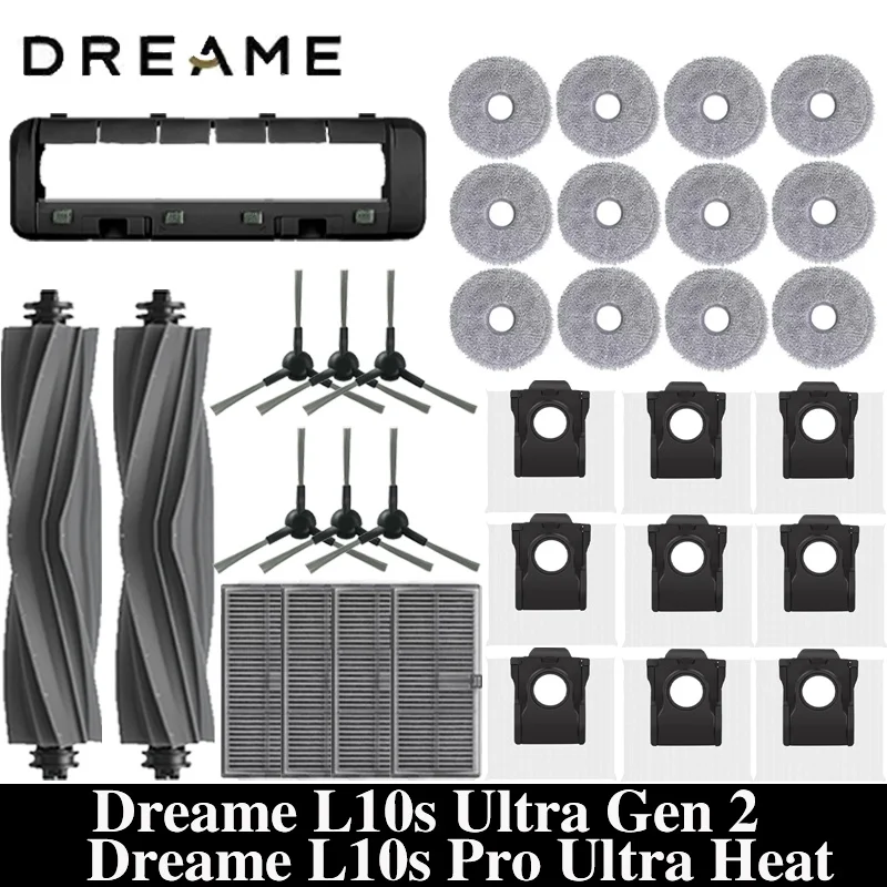 Dreame L10s Ultra Gen2 / L10s Pro Ultra Heat Staubsauger Ersatzzubehör Hauptseitenbürste HEPA-Filter Mopp Staubbeutel Image