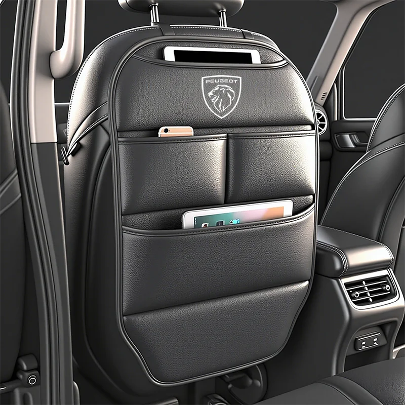 Peugeot Autositz-Rückenschutz, Aufbewahrungsbeutel, Abdeckung für Peugeot 206 307 308 3008 207 208 407 408 4008 508 2008 5008 301 205 106 Image