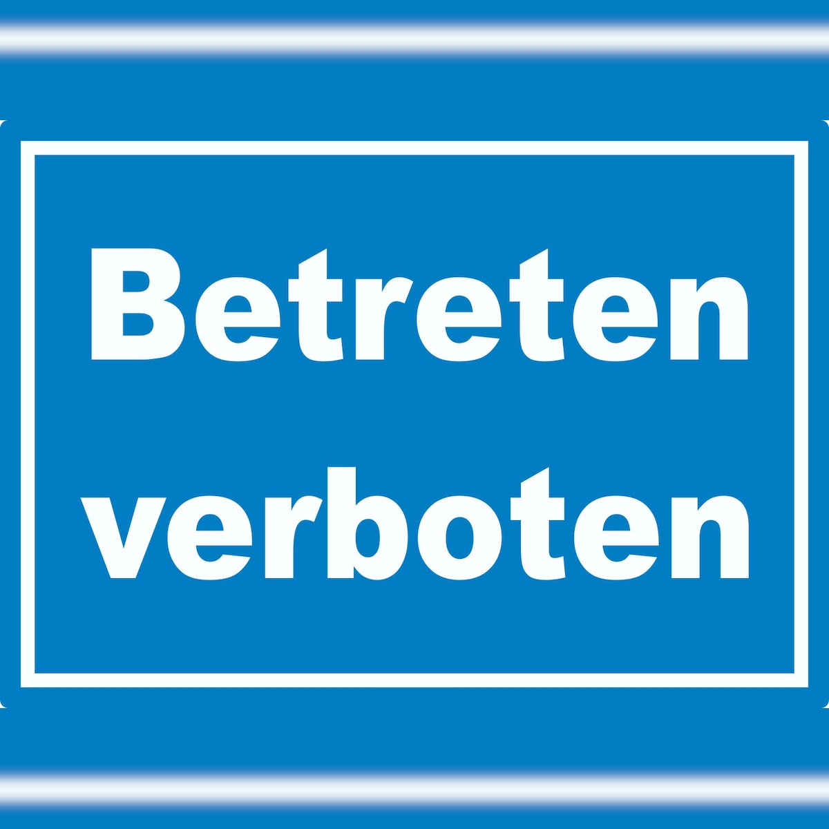 HB-Druck Betreten verboten Schild weiß-blau A3 (297x420mm) Image