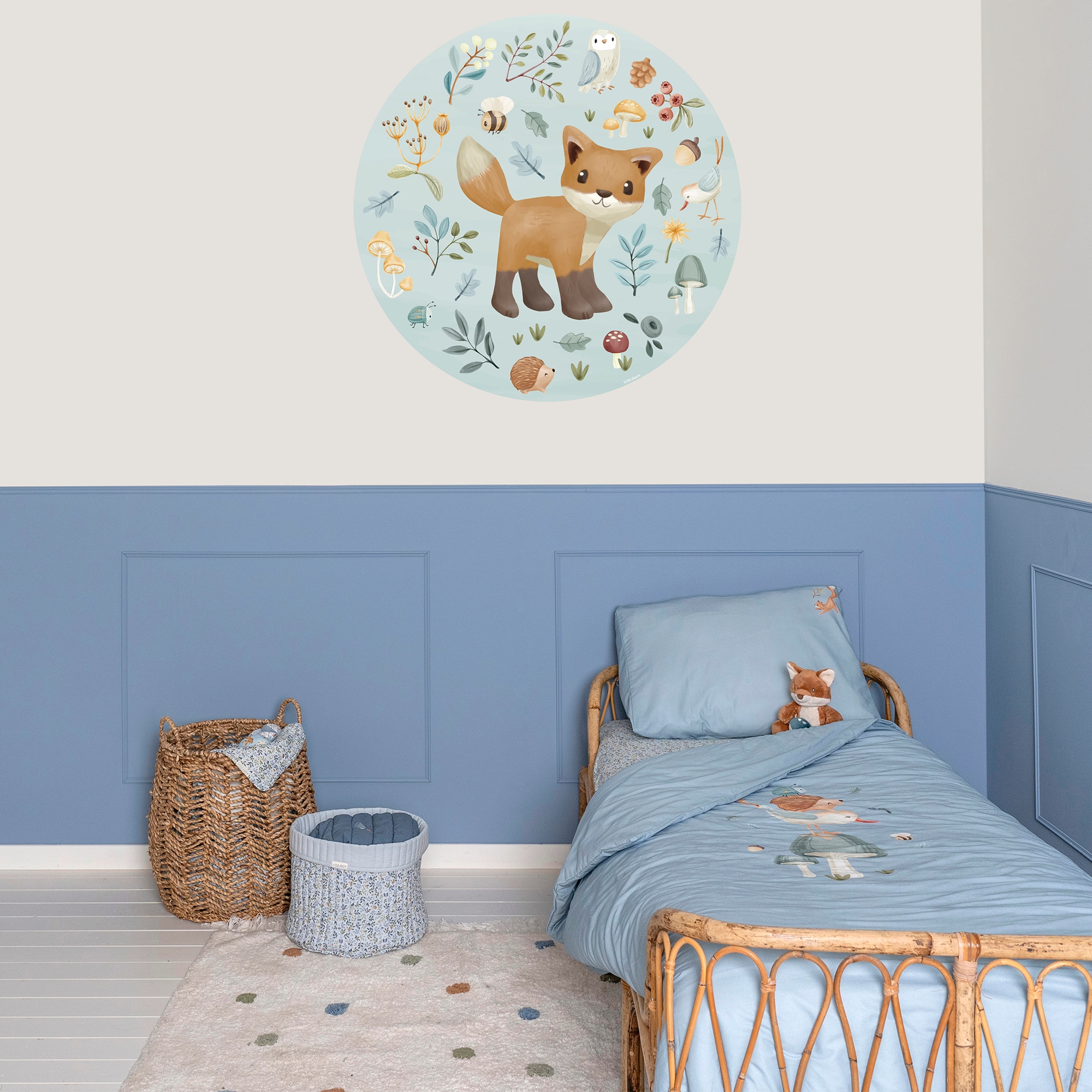 Wandtattoo LITTLE DUTCH "Wandsticker XL Forest Friends (100x100cm)", mehrfarbig 1, H:100cm, PVC, Wandtattoos