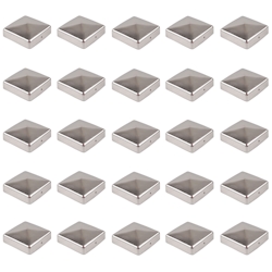 25x Pfostenkappe Edelstahl 91 mm Pyramide Abdeckkappe für Pfosten 9 x 9 cm Image