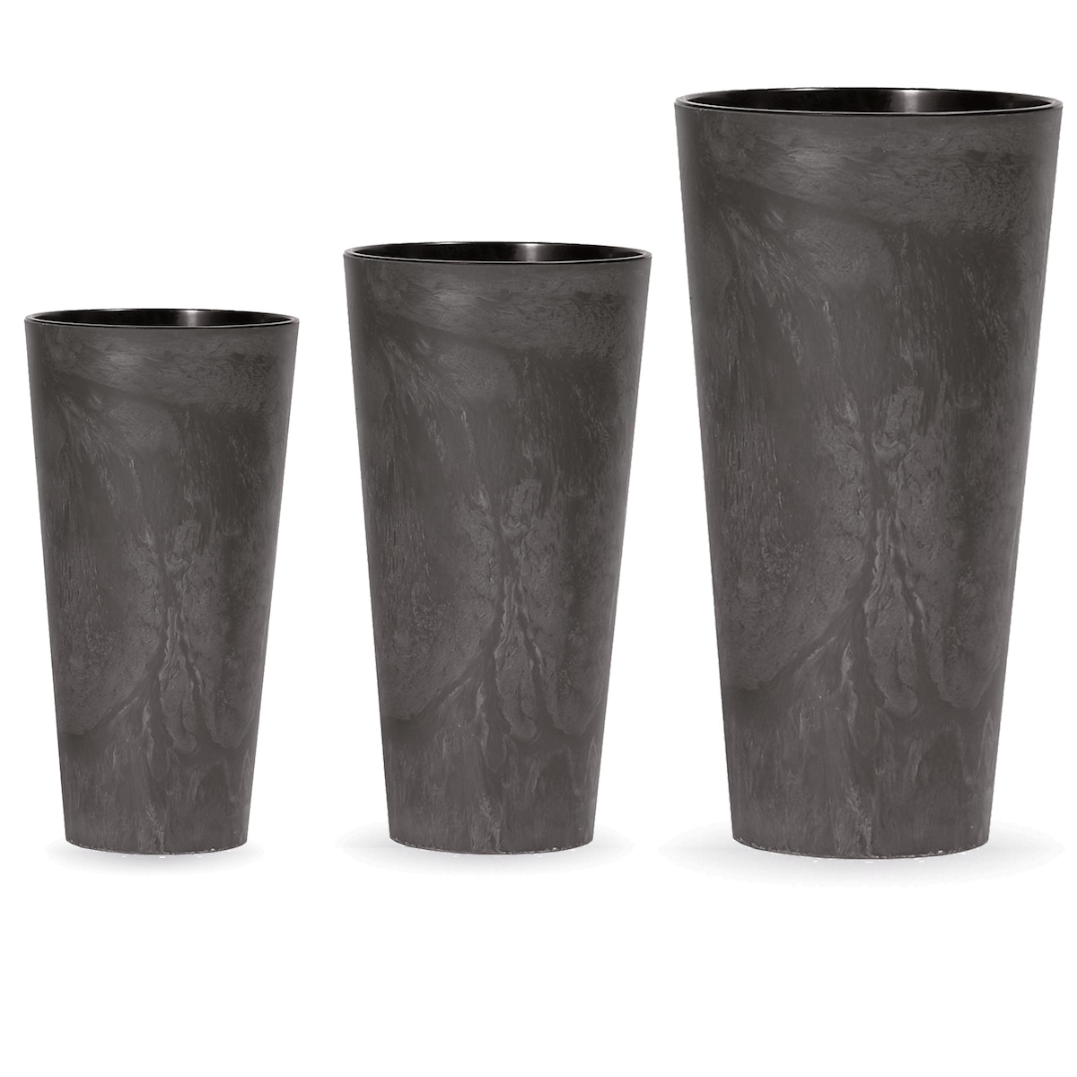 WellHome - Set mit 3 Töpfen 15,5/27/64L Tubus Slim Effect in Anthrazit Image