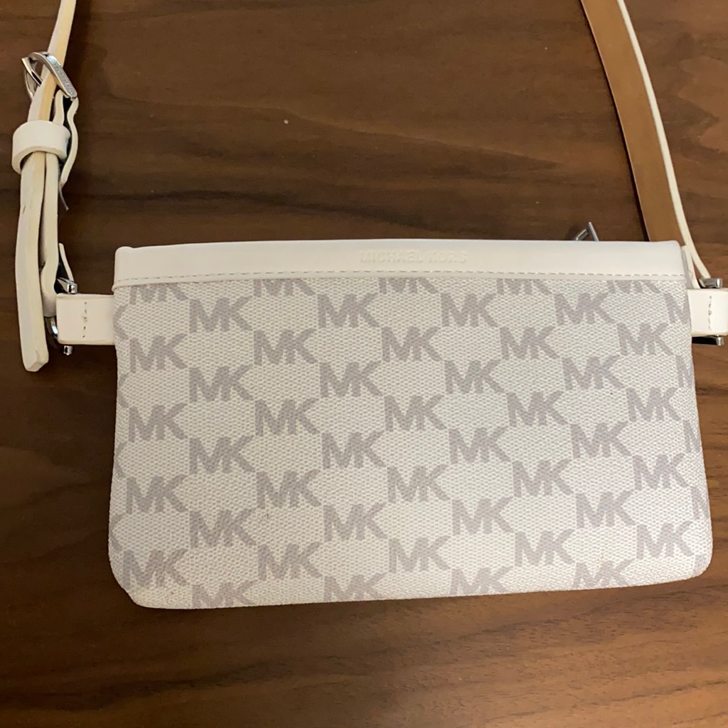 Michael Kors Bags | White Mk Belt Bag | Color: Gray/White | Size: Os