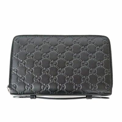 Gucci Bags | Gucci Travel Shima Phone Card Wallet Leather Holder Black | Color: Black | Size: Os