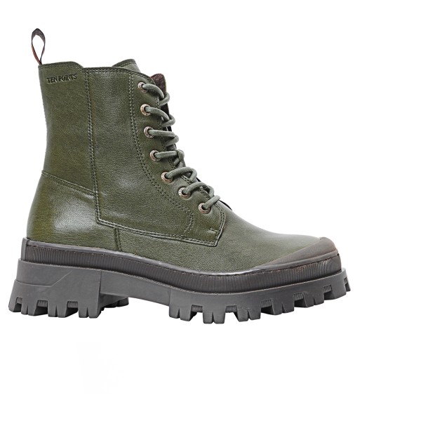 Ten Points - Women's Jenny Lace Boots Tanned Leather - Winterschuhe 41 | EU 41 oliv/grau