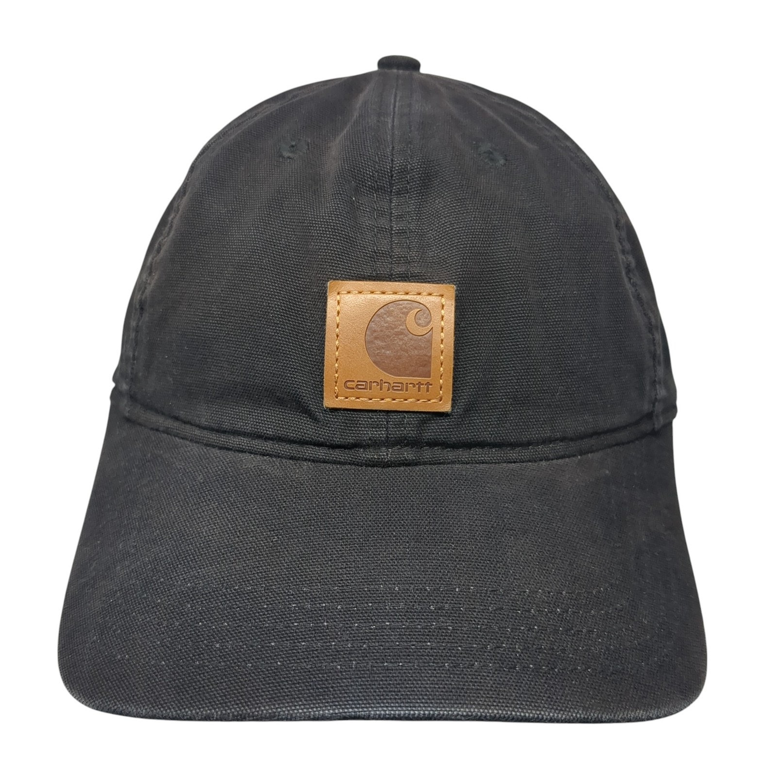 Carhartt Accessories | Carhartt Strapback Baseball Cap Black One Size Adjustable Patch 6 Panel | Color: Black | Size: Os