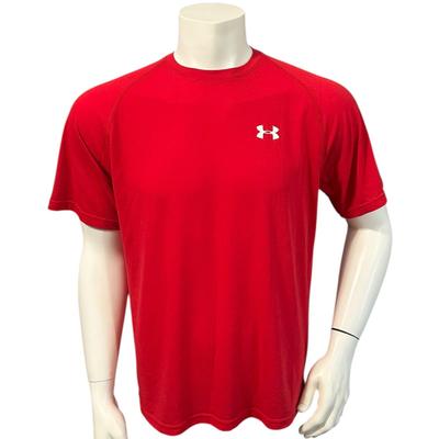 Under Armour Shirts | Under Armour Men’s T-Shirt Red Logo Short Sleeve Heatgear M | Color: Red | Size: M