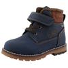 Winterboots TOM TAILOR, Kinder, Gr. 22, blau (dunkelblau), Lederimitat, kontrastfarbene Details, casual, Schuhe, mit Klettverschluss