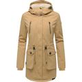 Kurzmantel RAGWEAR "Ellsa YOUMODO", Damen, Gr. XL (42), braun (camelfarben), Obermaterial: 100% Polyester; Innenfutter: 100% Polyester; Wattierung: 100% Polyester, casual, tailliert ca. Mitte Oberschenkel, hoch geschlossener Ausschnitt, Langarm eng...
