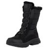 Winterstiefel RIEKER SPORT, Damen, Gr. 36, schwarz, Textil, Leder, Lederimitat, unifarben, casual, Schuhe, Snowboots, Winterboots mit wasserabweisender TEX-Membrane