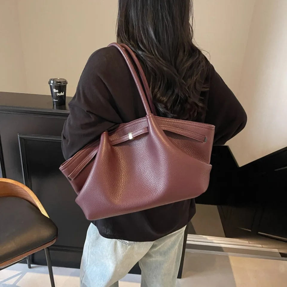 Grands sacs fourre-tout en cuir PU à poignée courte pour femmes, sac à bandoulière pour dames Y2K, sacs à main et bourses rétro à poignée supérieure, 2025