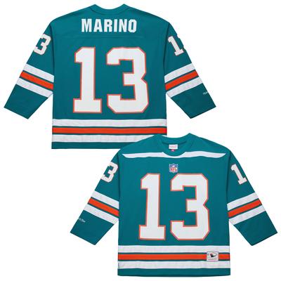 Herren Mitchell & Ness Dan Marino Aqua Miami Dolphins Maxxed Out Fashion Hockey-Trikot Image