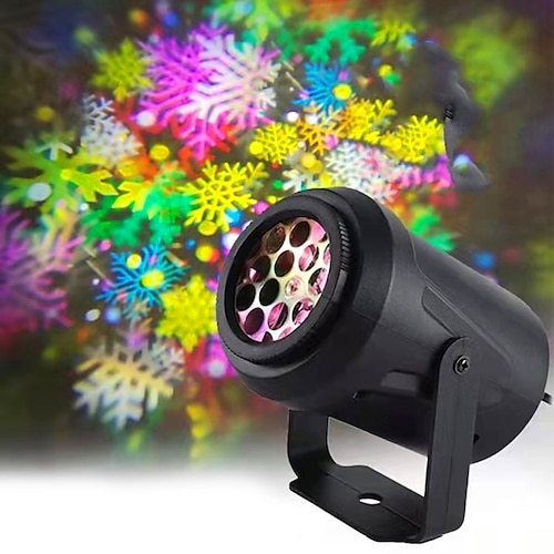 16 Muster Weihnachtsprojektor Dekoration Innenbeleuchtung LED Laserprojektor Schneeflockenlampe Party Neujahr Outdoor Home Garten Image