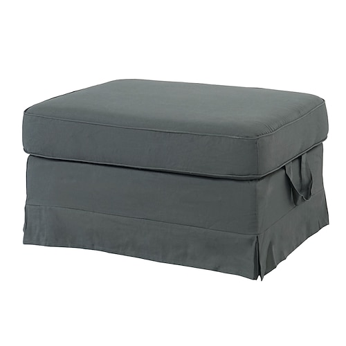 Ektorp Schuhbankbezug, einfarbiger, gesteppter Schonbezug aus 100 % Baumwolle, langlebiger, rutschfester Schutz für den Eingangsbereich oder das Zuhause Image