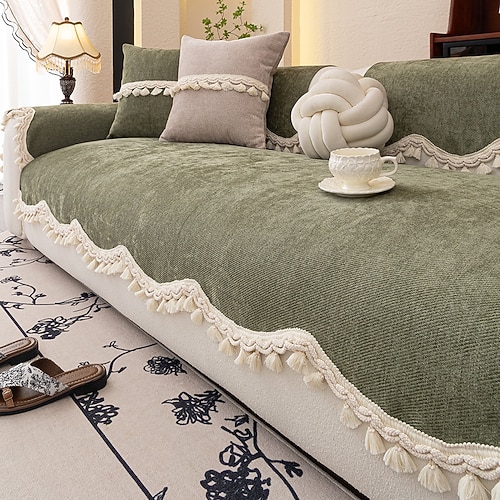 Chenille-Sofabezug für Haustiere, haustierfreundlicher Sofakissen-Schonbezug, rutschfeste Ganzjahres-Sofaschutzunterlage für die Wohnzimmerdekoration Image