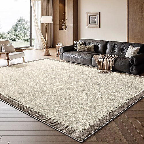 französischer Vintage-Teppich, luxuriöser, waschfreier, abwischbarer Teppich für Wohnzimmer oder Schlafzimmer, elegante große Bodenmatte für Sofa und Wohndekor Image