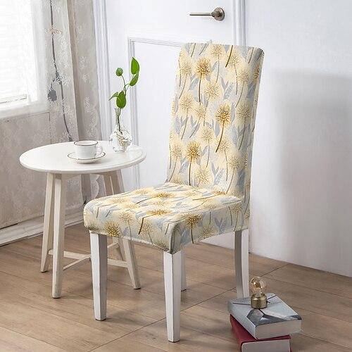Stuhlbezug für Büro oder Hocker, geometrisch bedruckter Polyester-Schonbezug, langlebiger, rutschfester Stuhlschutz für Zuhause oder das Büro Image
