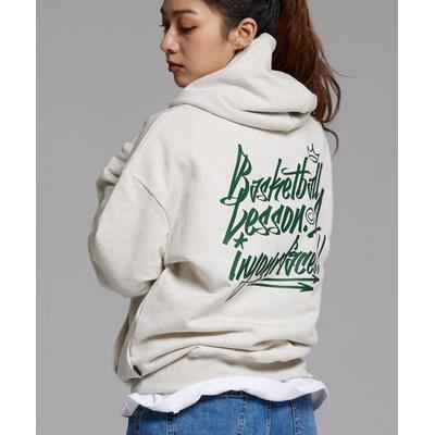 creamsodalab Basketball Lesson 1 Natural Fit Hoodie Oatmeal Green
