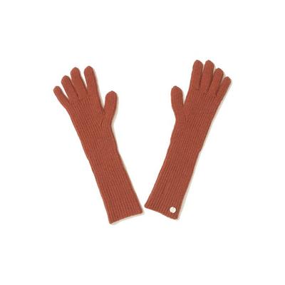 partimentowomen Ribbed knit long glove_garnet