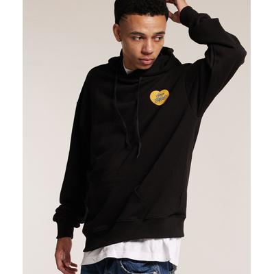 creamsodalab Human Highlight Small Heart Hood Black Yellow