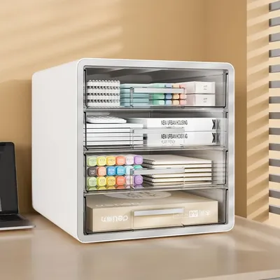 Desktop file cabinet plastic drawer type office special large data box integrated type can hold a4 file finishing rack