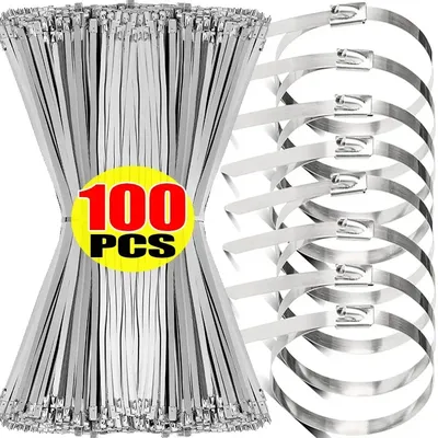Wholesale Metal Self Locking Cable Ties Reusable Heavy Duty Cables Tie Organizer Multifunction Stainless Steel Zip Tie Fastener