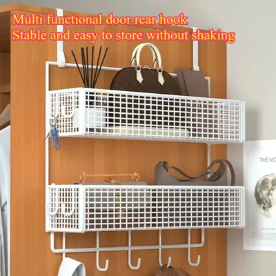 Entrance Storage Rack Non Perforated Storage Rack Wall Mounted Storage Rack Indoor Metal Storage Rack Storage Rack with Hooks