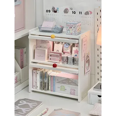 Lu Pl Desktop Organizer Desk Organizer Placed under Storage Ra Paper Crt Storage Lid Office Supplies Storage Staable