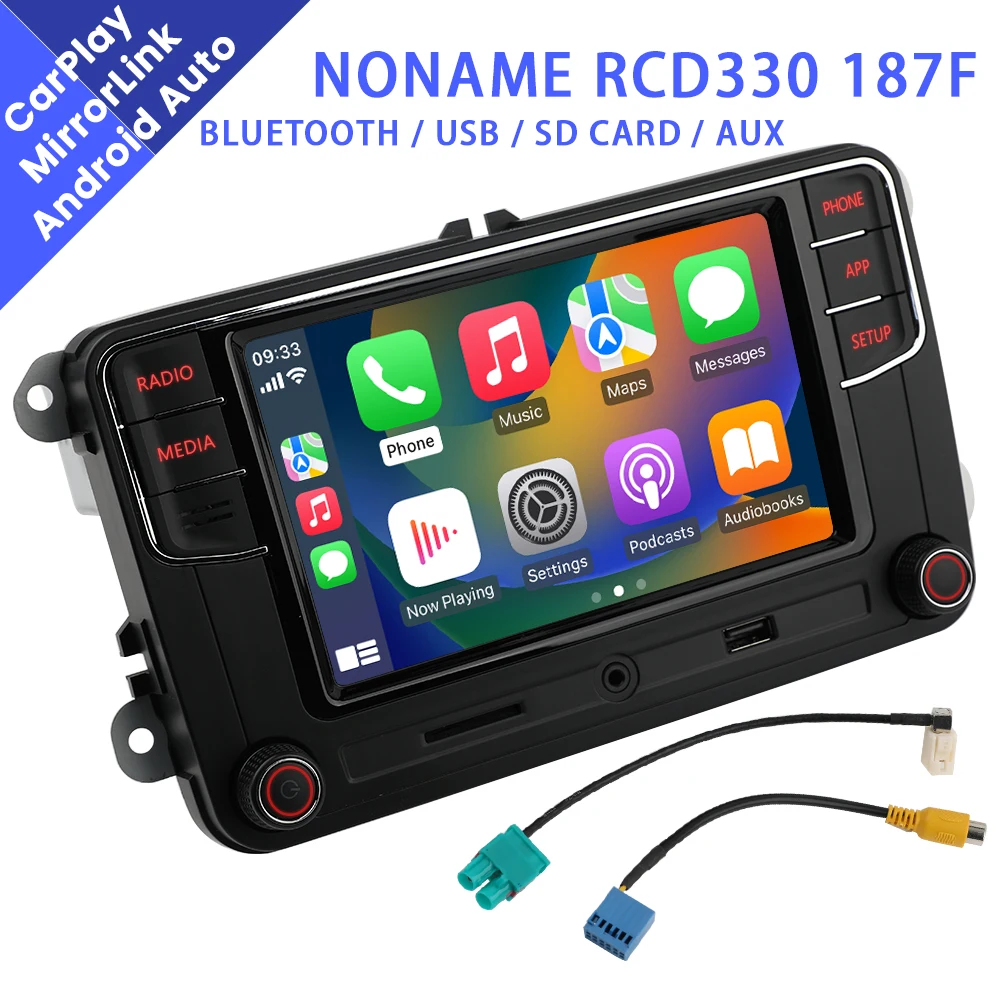 Noname RCD330 Plus MIB Carplay Autoradio 6RF035187F Android Auto Bluetooth AUX Navigation für VW Golf 5 6 Passat B5 B6 CC Jetta Image