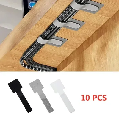10PCS Releasable Cable Organizer Ties Mouse Earphones Wire Management Nylon Cable Ties Reusable Loop Hoop Tape Straps Tie