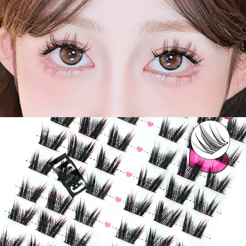 Selbstklebende Wimpern, Schmetterlingswimpern, kein Kleber, einzelne Wimpern, weiche Wimperncluster, wiederverwendbare selbstklebende Wimpern Image